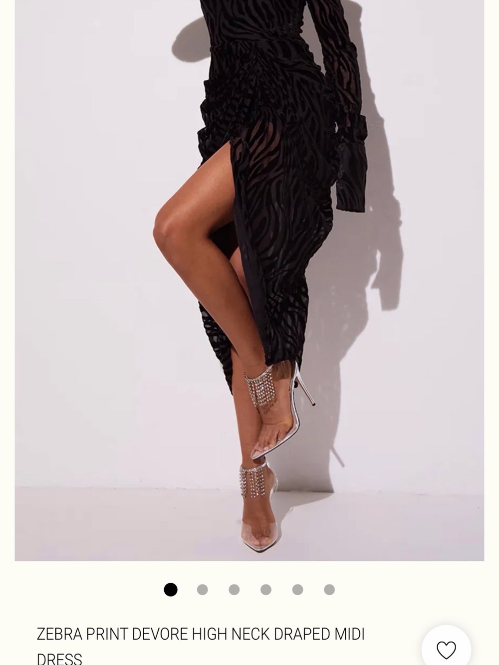 PrettyLittleThing Clear Stiletto Heels with Gold Crystal Anklet